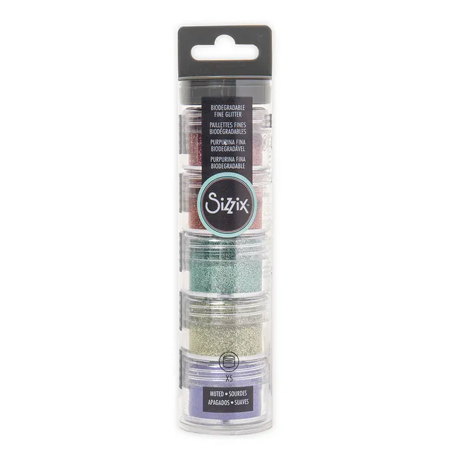 sizzix-effectz-feinglitzer-muted-pastell-bio-5er-pack-je-12g image 1