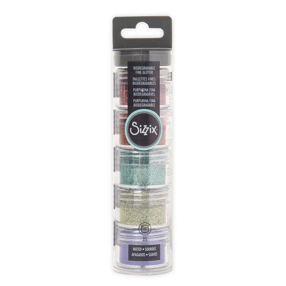 sizzix-effectz-feinglitzer-muted-pastell-bio-5er-pack-je-12g image 1