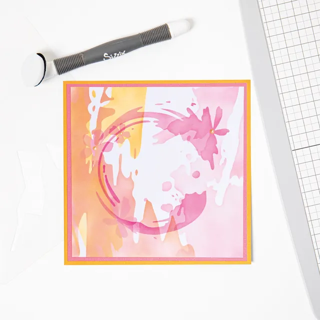 sizzix-layered-stencils-painted-schablonen-4-tlg-abstrakt image 1