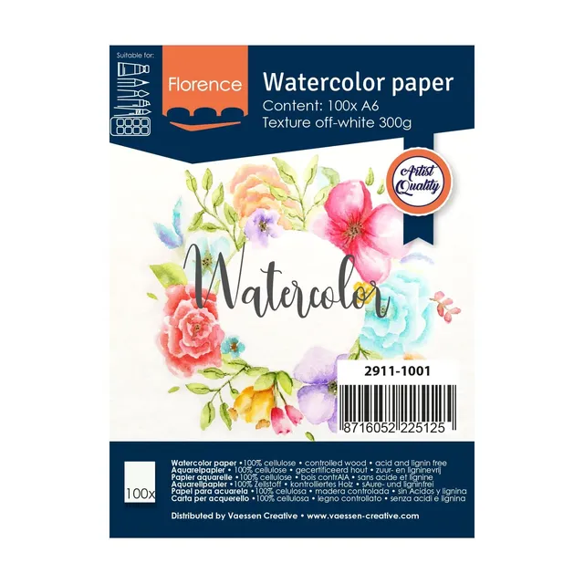 florence-aquarellpapier-a6-beige-20-blatt-300-g-textur image 1