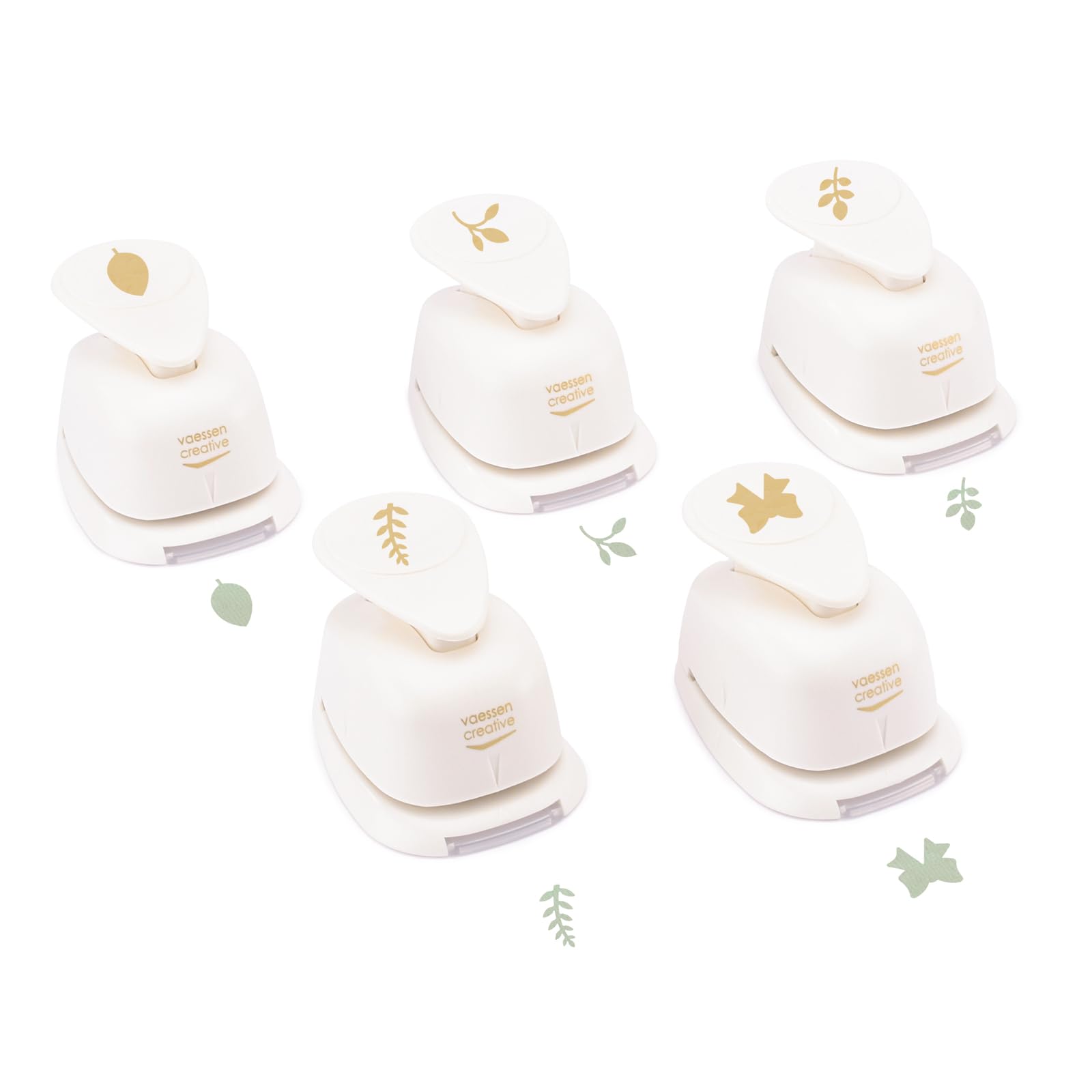 vaessen-cut-easy-motivstanzer-set-5tlg-bl-tter-schleife-papierstanzer image 2