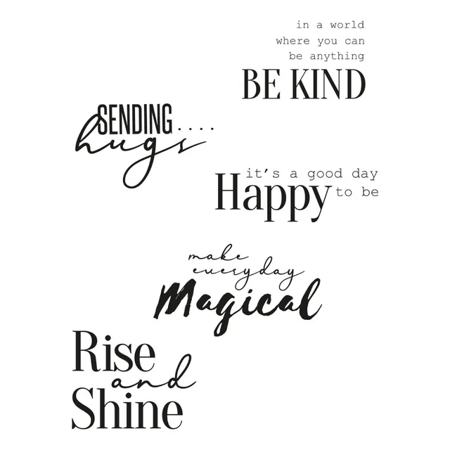 sizzix-clear-stamps-sunnyside-sentiments-9-stempelset-5er image 1