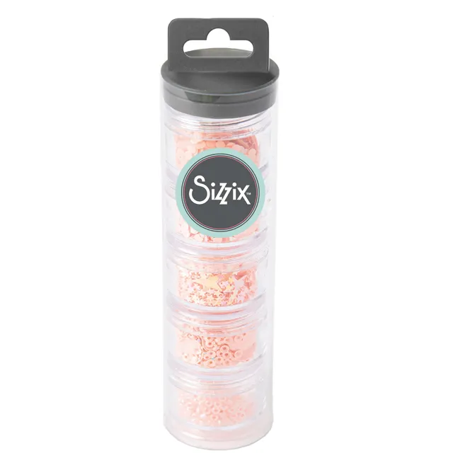 sizzix-effectz-sequins-beads-pailletten-sorbet-5er-set image 1