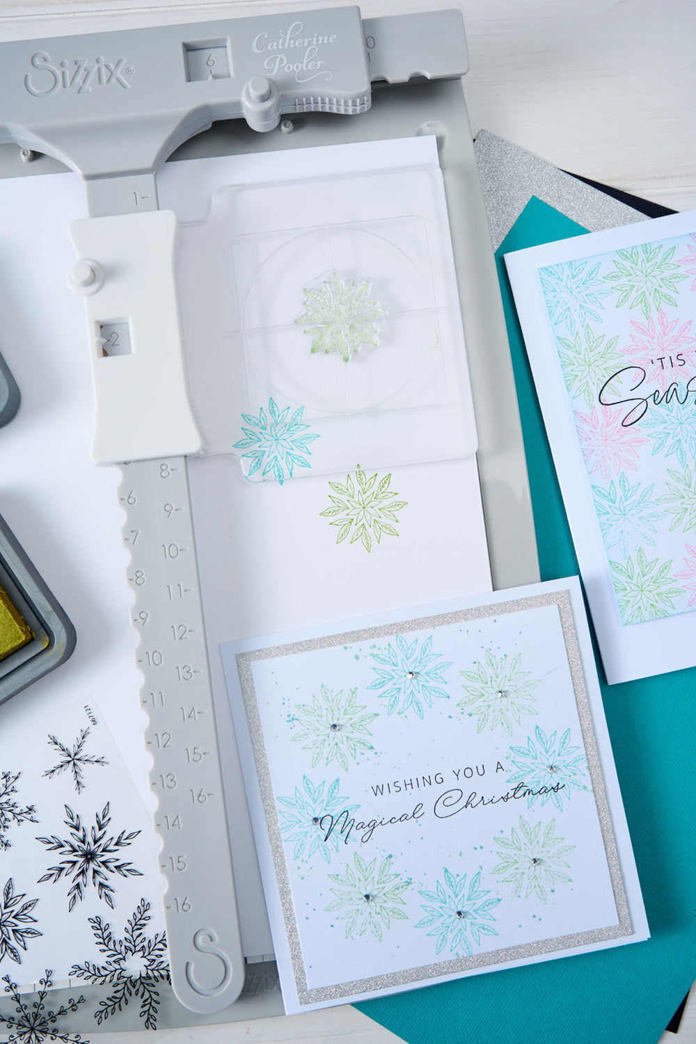 sizzix-clear-stamps-let-it-snow-stempel-9tlg-schneeflocken image 2