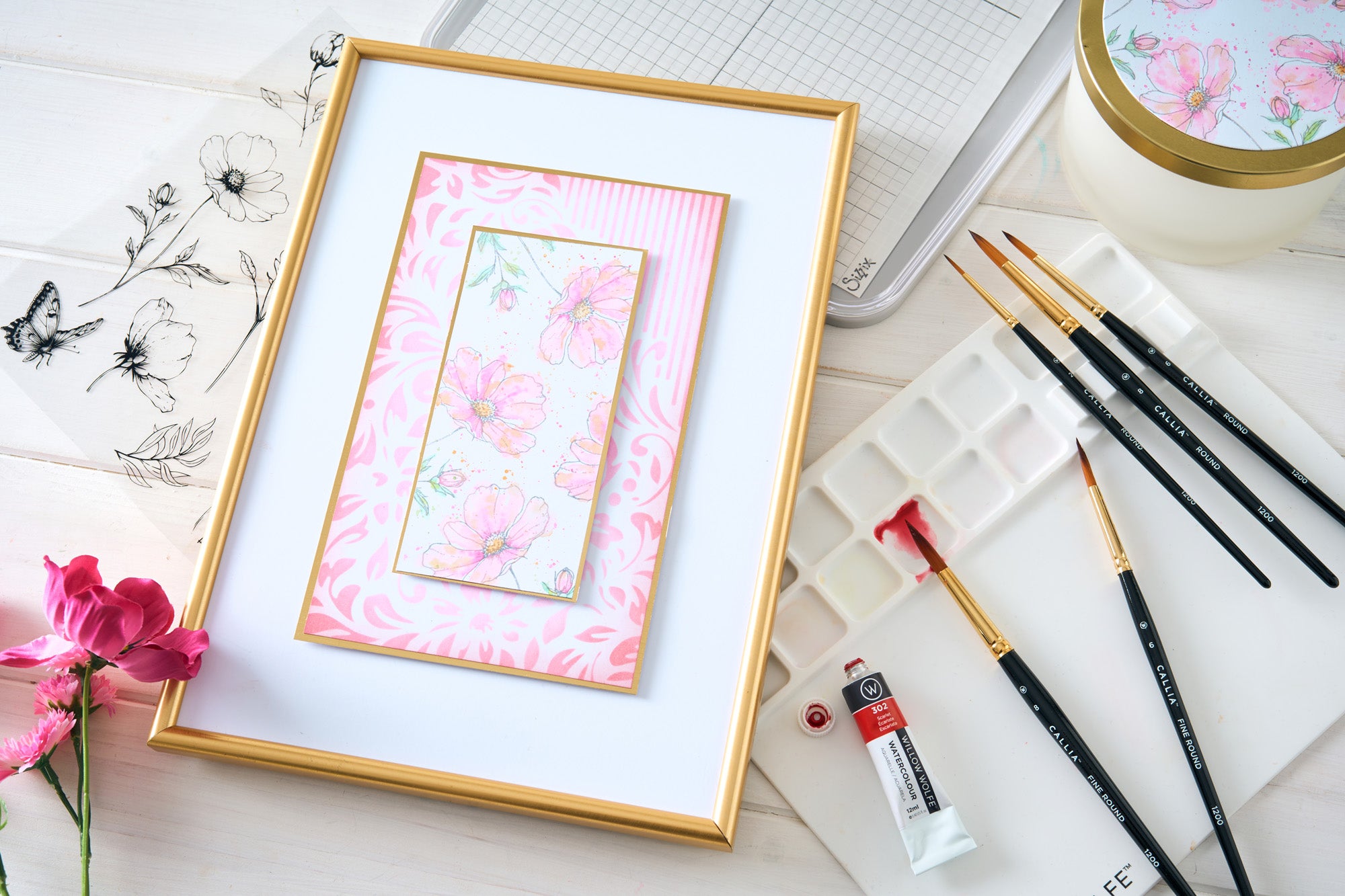 sizzix-studio-cosmo-and-butterflies-stempelset-10-tlg image 2