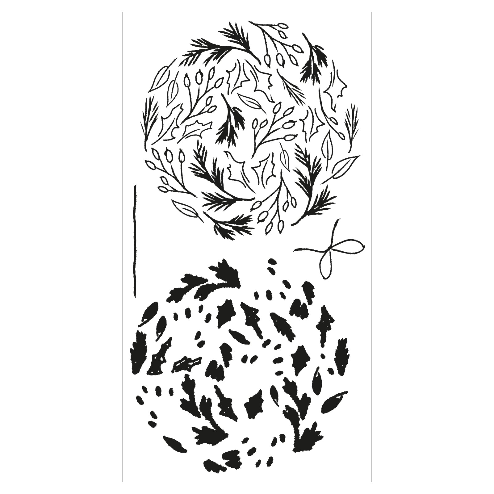 sizzix-layered-stamps-leafy-ornament-stempelset-4-tlg-weihnachten image 2
