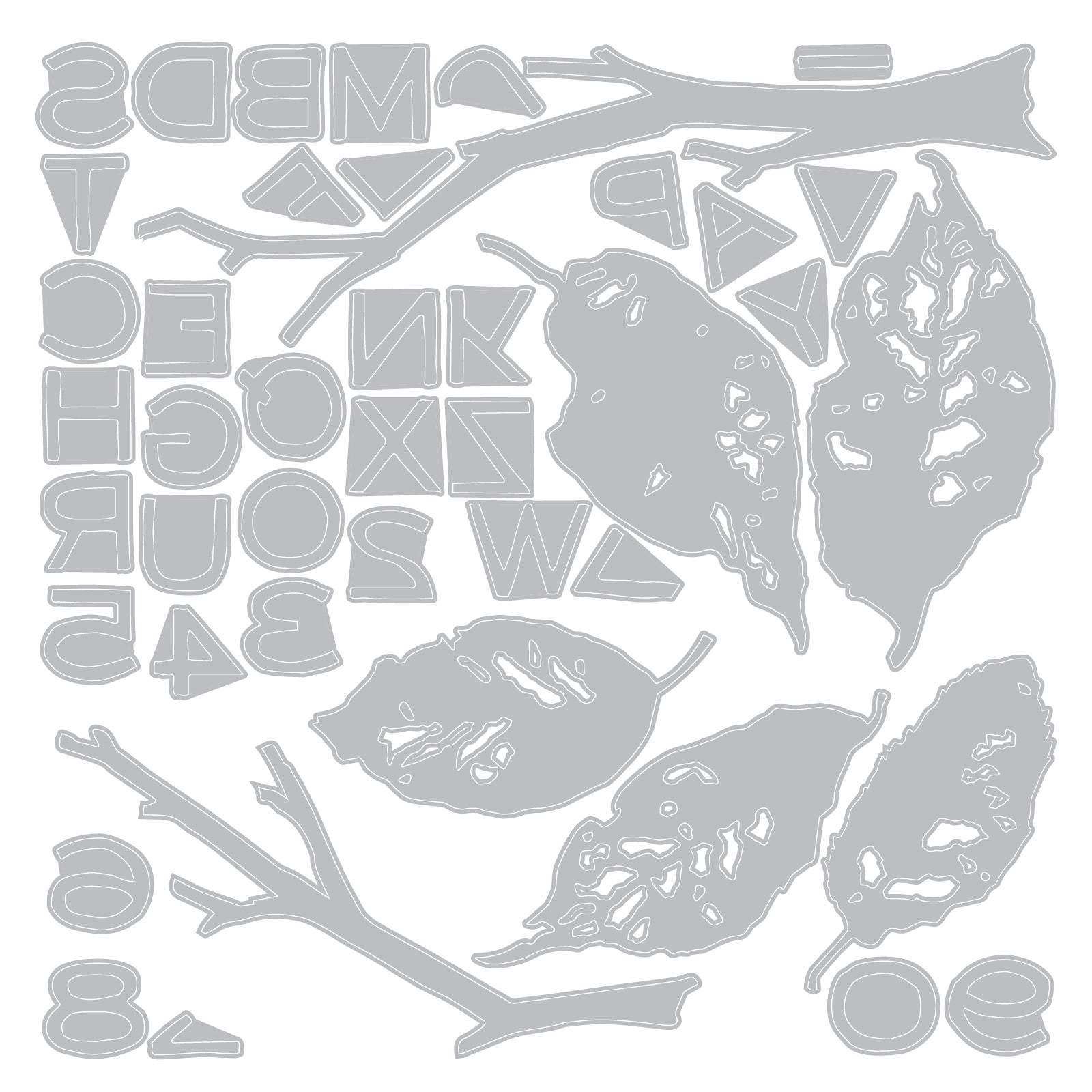 sizzix-thinlits-vault-leaves-sticks-stanzschablonen-43tlg image 4