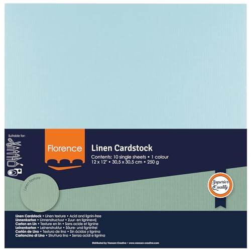 vaessen-florence-tonkarton-ocean-blau-30-5cm-10-bogen-leinen-250g image 8