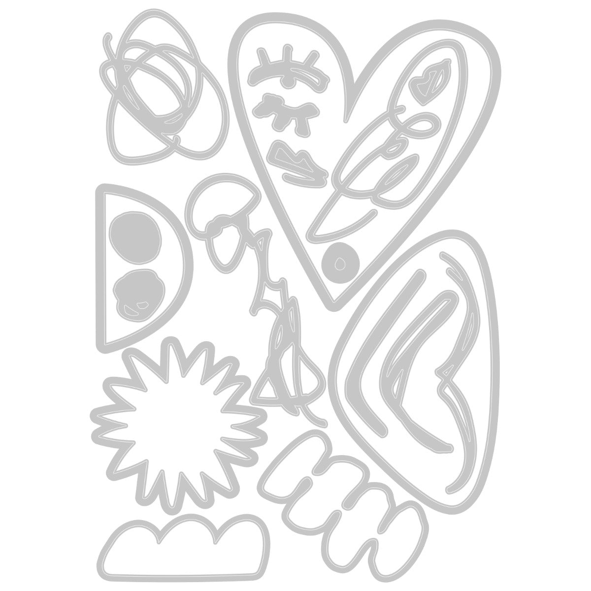 sizzix-thinlits-abstract-faces-tim-holtz-stanzformen-19-tlg image 2