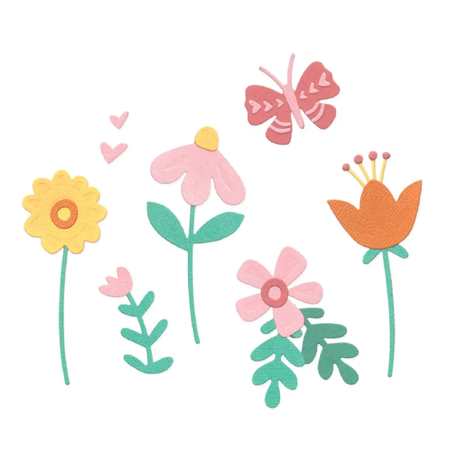 sizzix-thinlits-stanzschablonen-friendly-florals-blumen-18tlg image 1