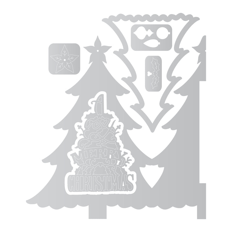 sizzix-thinlits-stanzschablonen-card-christmas-tree-fold-a-long-6-tlg image 2