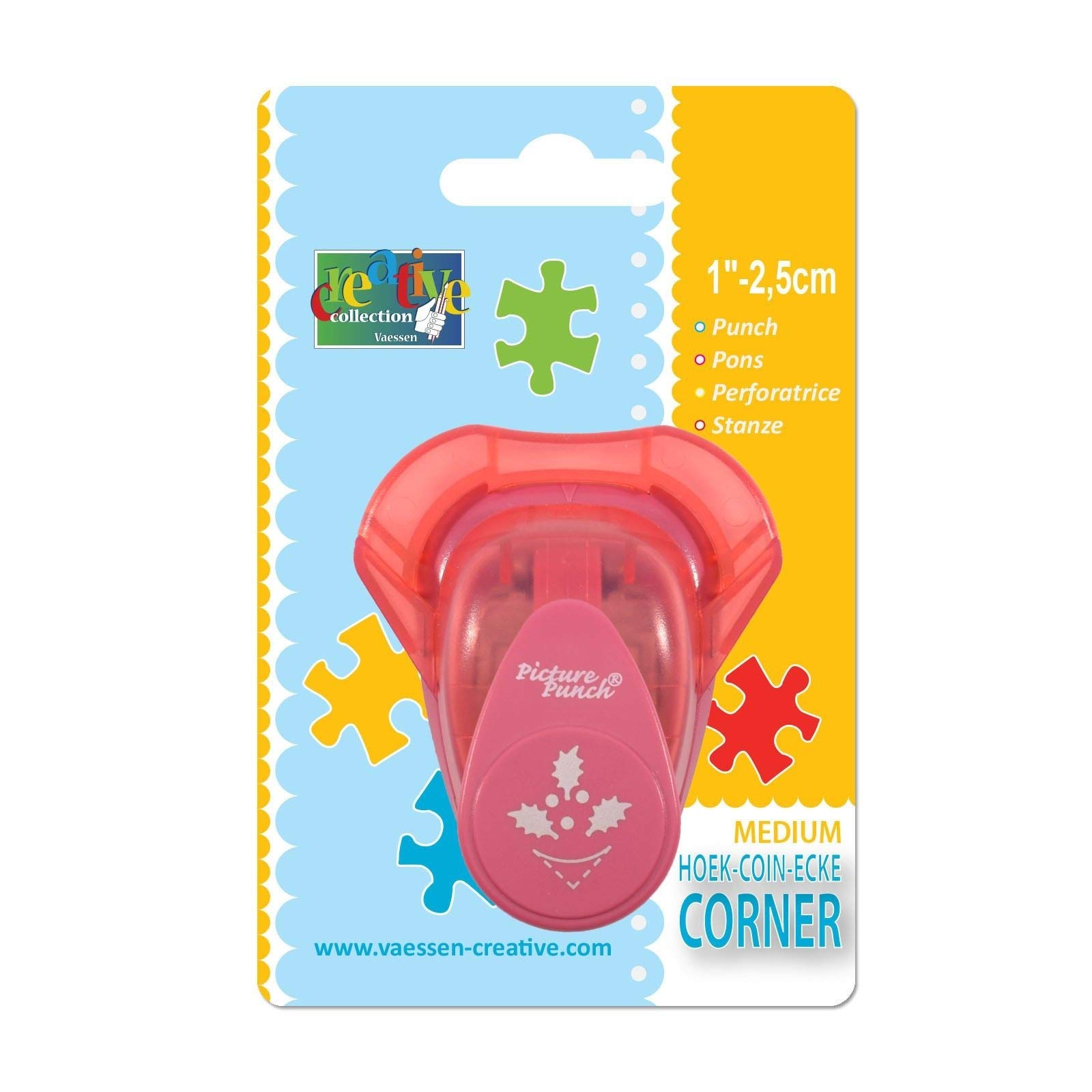 vaessen-creative-cut-easy-eckenstanzer-stechpalme-medium-rosa image 4