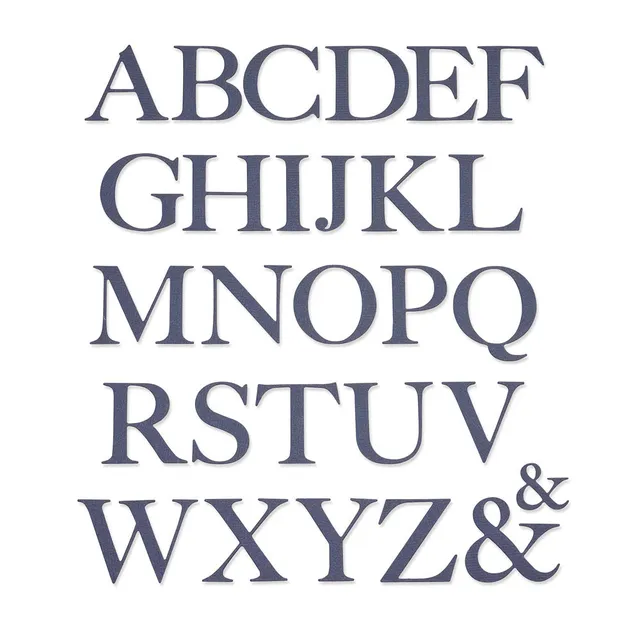 sizzix-thinlits-serif-alphabet-stanzschablone-28er-lisa-jones image 1