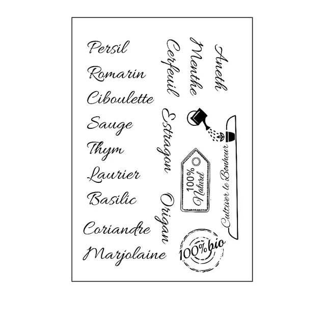 vaessen-creative-cut-easy-stempel-wild-herbs-a5-transparent image 1
