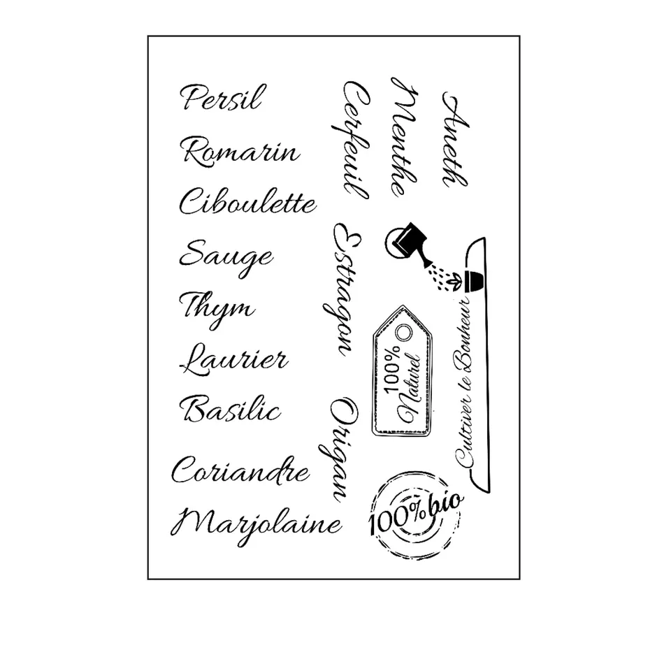 vaessen-creative-cut-easy-stempel-wild-herbs-a5-transparent image 1