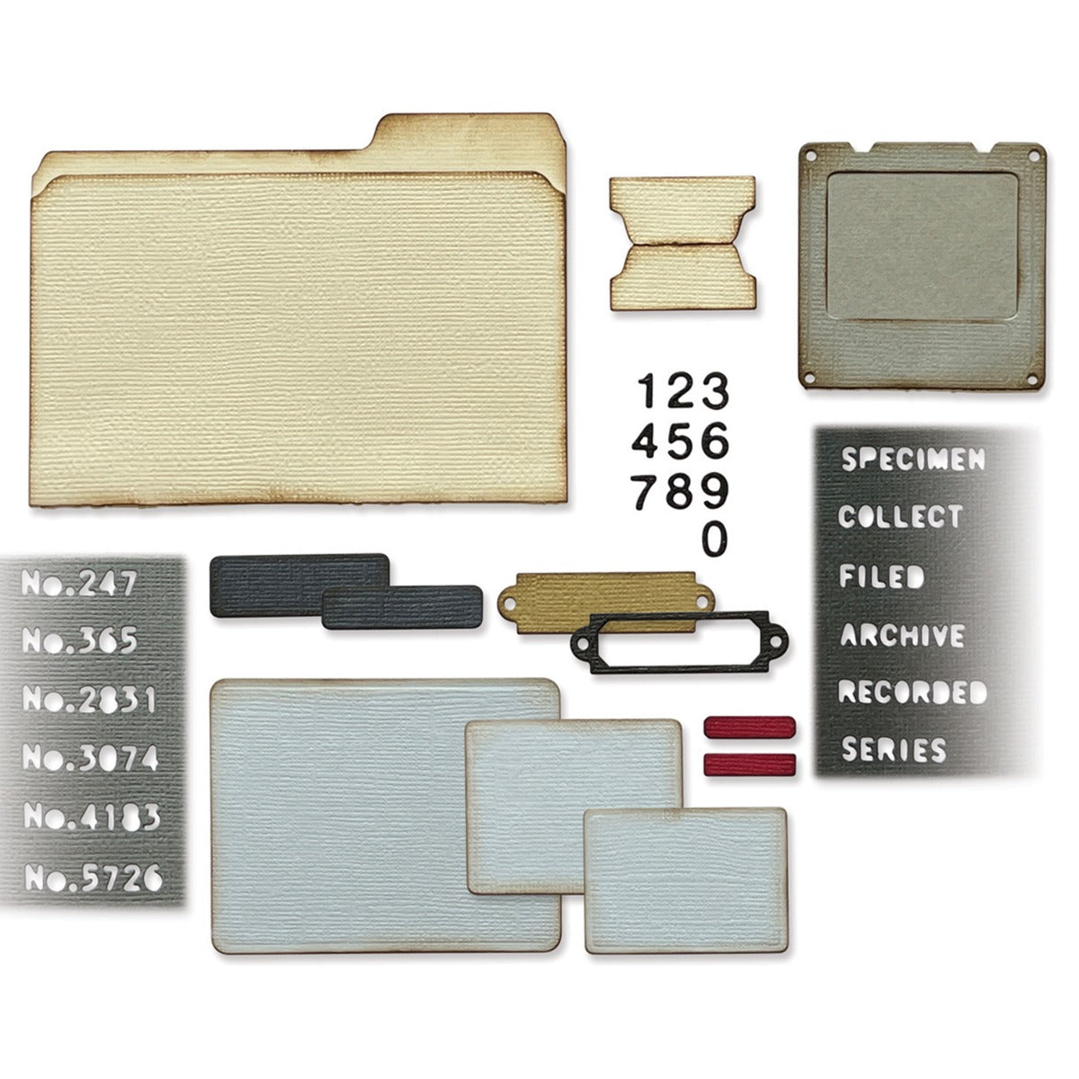 sizzix-thinlits-stanzformen-specimen-tim-holtz-54tlg-vintage image 1
