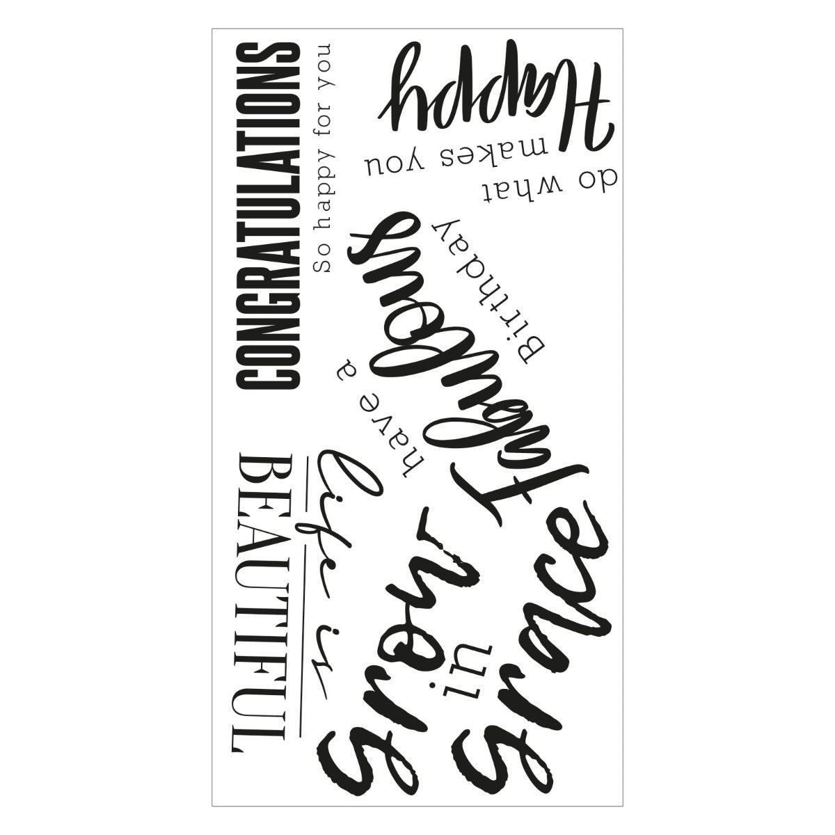 sizzix-clear-stamps-sunnyside-sentiments-4-stempel-5tlg-pete-hughes image 2