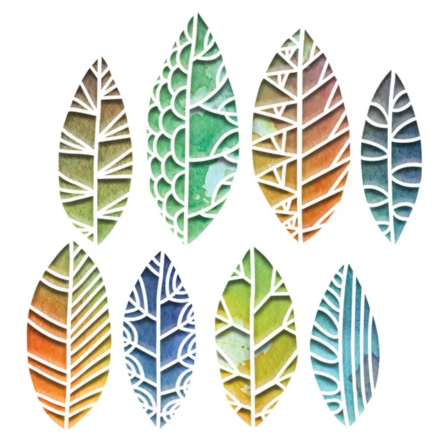 sizzix-thinlits-cut-out-leaves-stanzform-8-tlg-bl-tter image 1