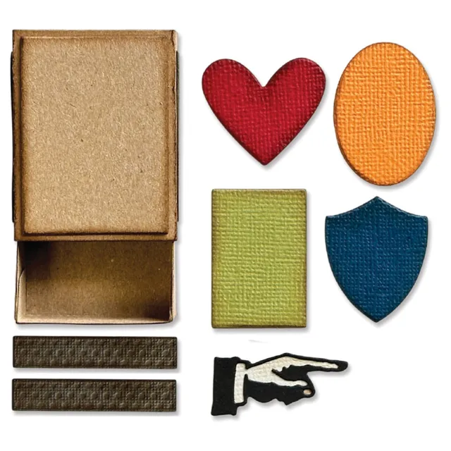 sizzix-thinlits-vault-matchbox-stanzformen-10tlg-tim-holtz image 1