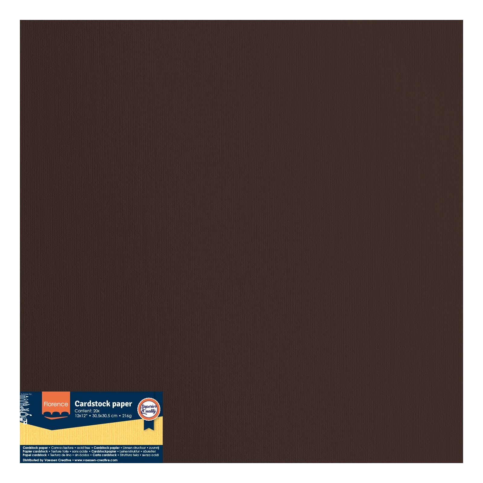 vaessen-florence-cardstock-papier-braun-30-5x30cm-20-blatt image 6