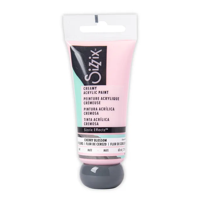 sizzix-effectz-acrylfarbe-cherry-blossom-60ml-matt-rosa image 1