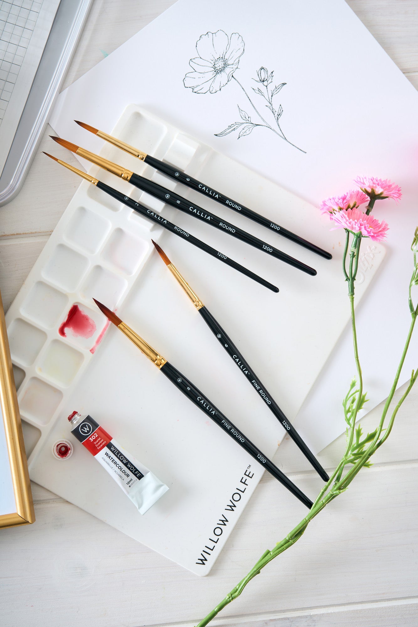 sizzix-studio-media-mat-mischpalette-mit-pinselhalter-bastelmatte image 2