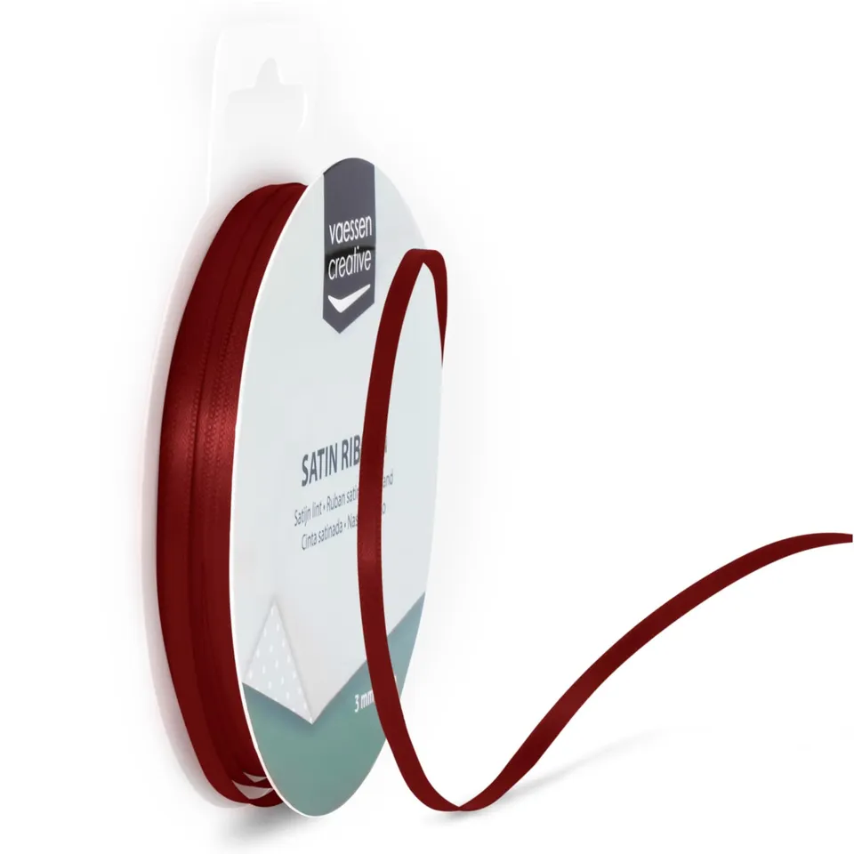 vaessen-creative-florence-satinband-dunkelrot-3mm-x-10m image 1