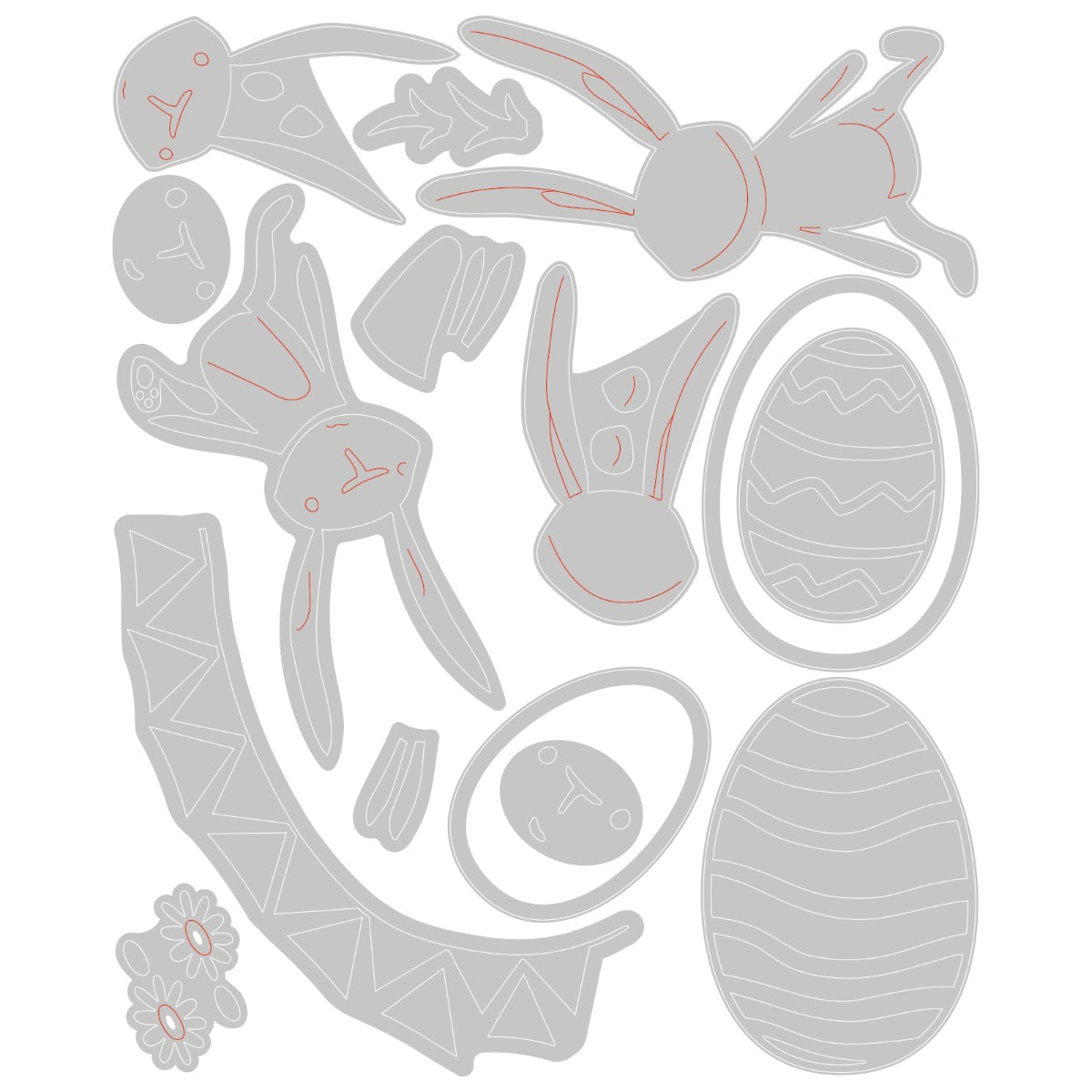 sizzix-thinlits-bunny-games-stanzschablonen-15tlg-ostern image 2