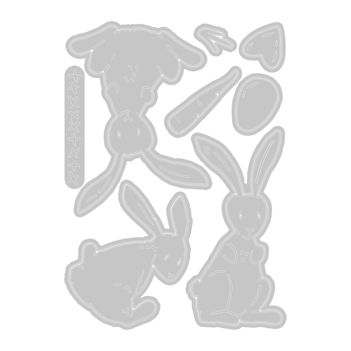 sizzix-thinlits-bunny-stitch-stanzform-15tlg-ostern image 2