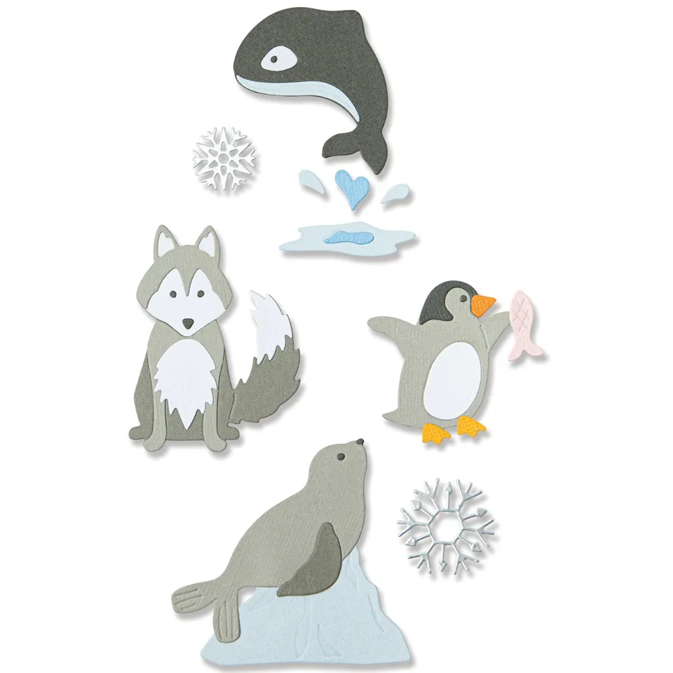 sizzix-thinlits-arctic-animals-stanzschablonen-8er-set image 1