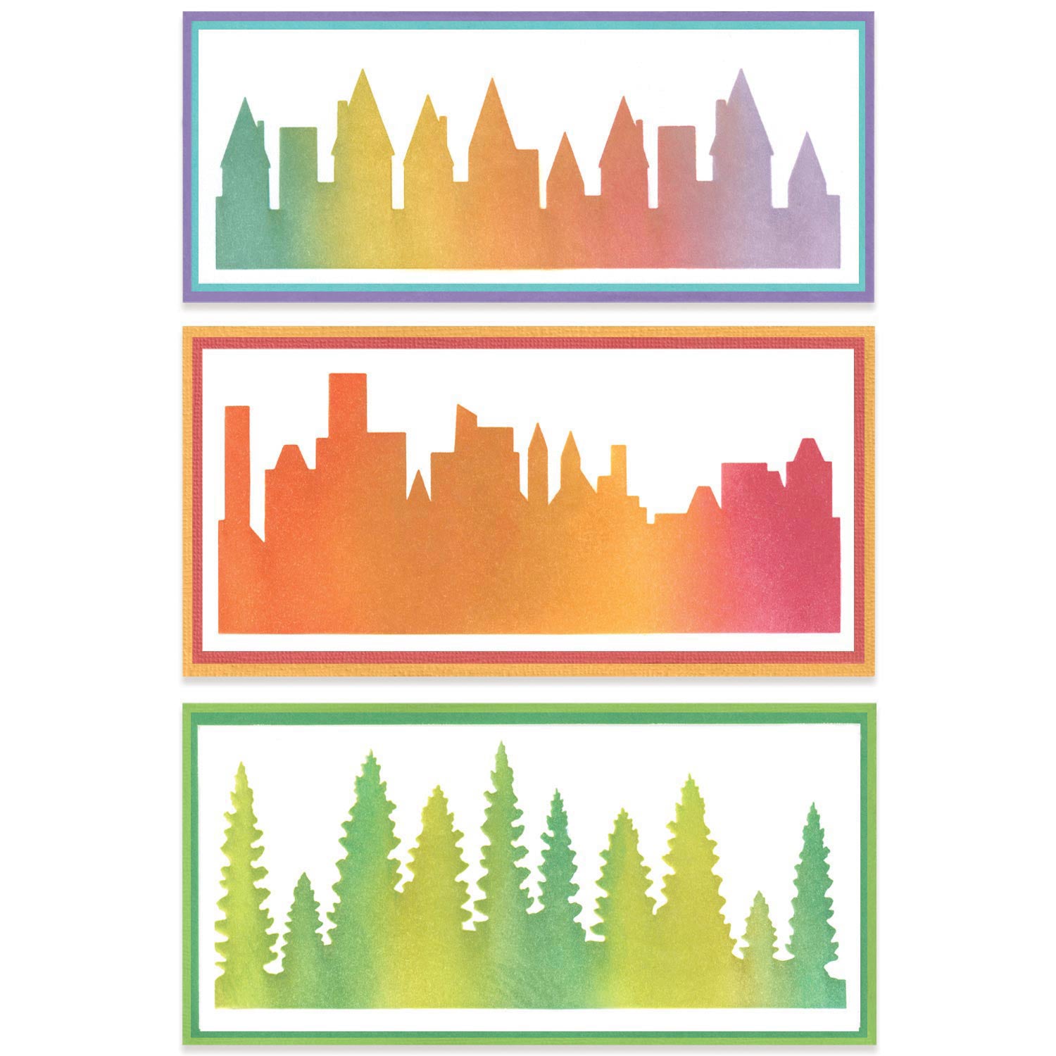 sizzix-a5-stencil-cosmopolitan-the-view-2-stacey-park-schablone image 1