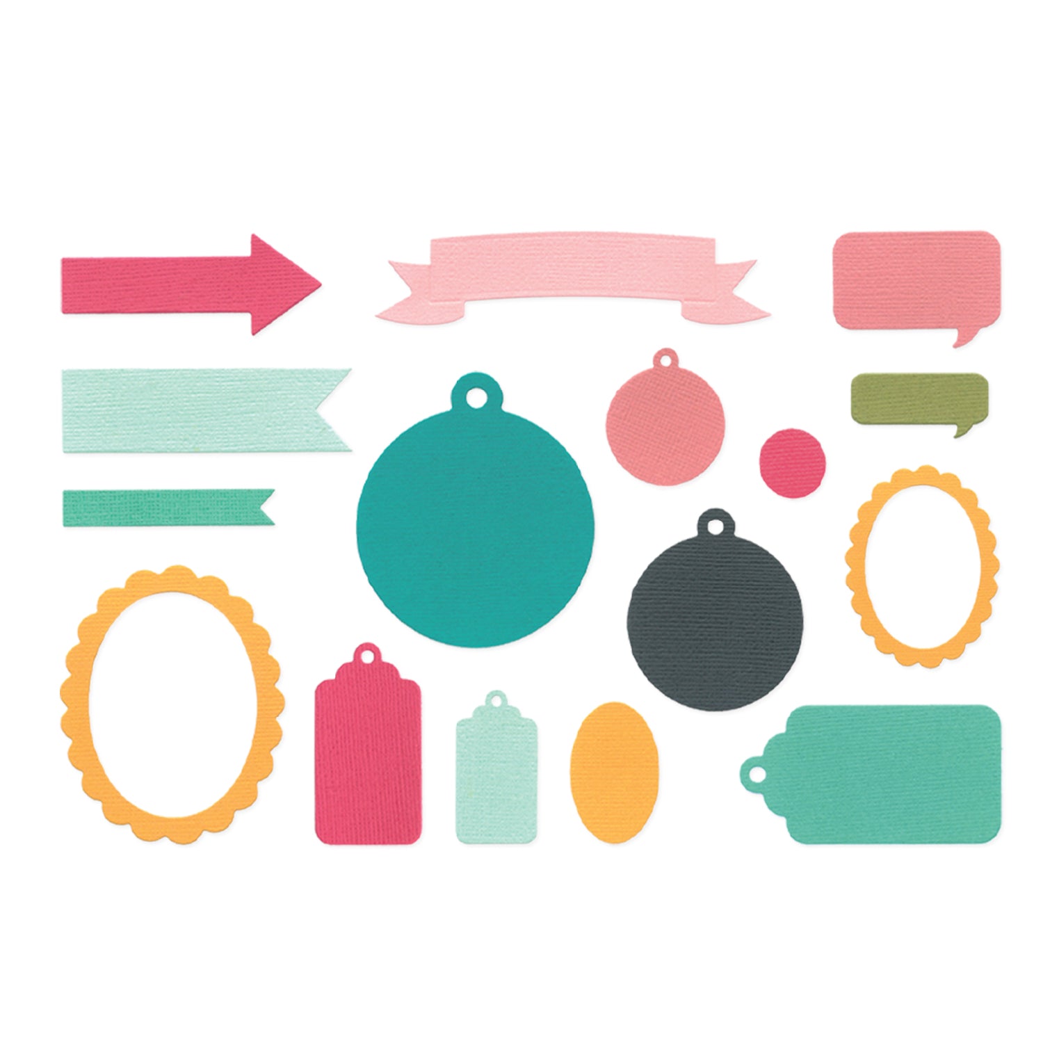 sizzix-framelits-banners-tags-labels-stanzformen-16-tlg image 1