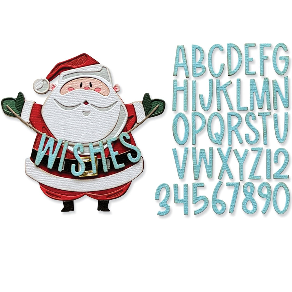 sizzix-thinlits-santa-greetings-stanzschablonen-49tlg-weihnachten image 1