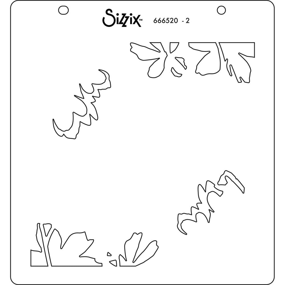 sizzix-layered-stencils-botanical-border-schablonen-4-teilig image 3