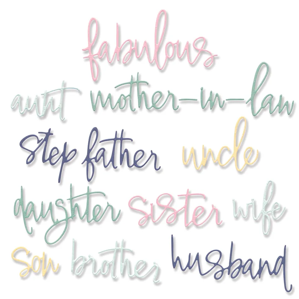 sizzix-thinlits-fabulous-family-names-stanzschablonen-13tlg image 1