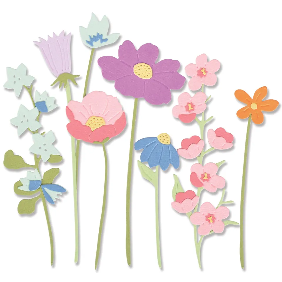 sizzix-thinlits-in-the-meadow-stanzschablonen-14-tlg-blumen image 1