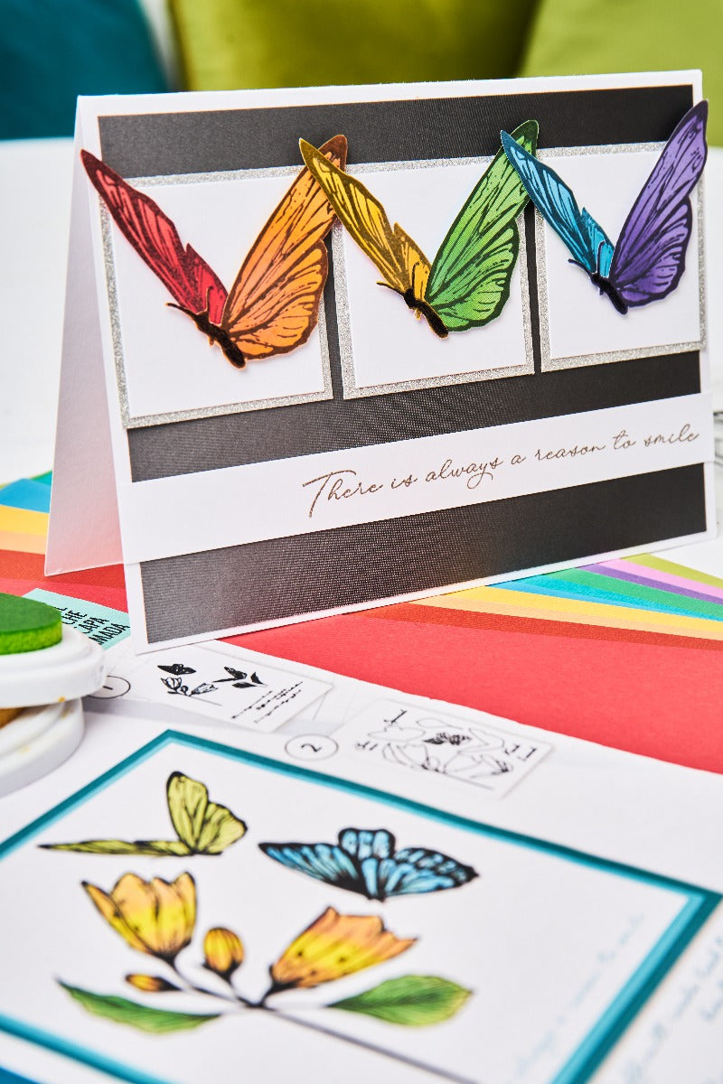 sizzix-cosmopolitan-farfallina-stempelset-8tlg-mit-schablone image 6