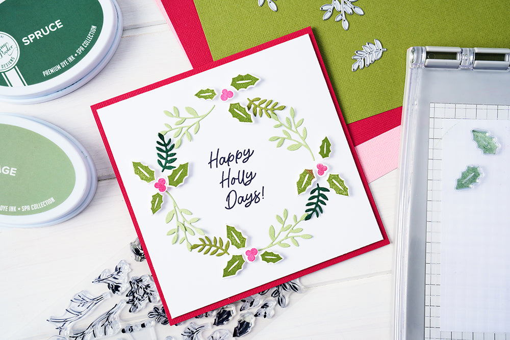 sizzix-clear-stamps-happy-holly-days-stempel-29tlg-weihnachten image 3