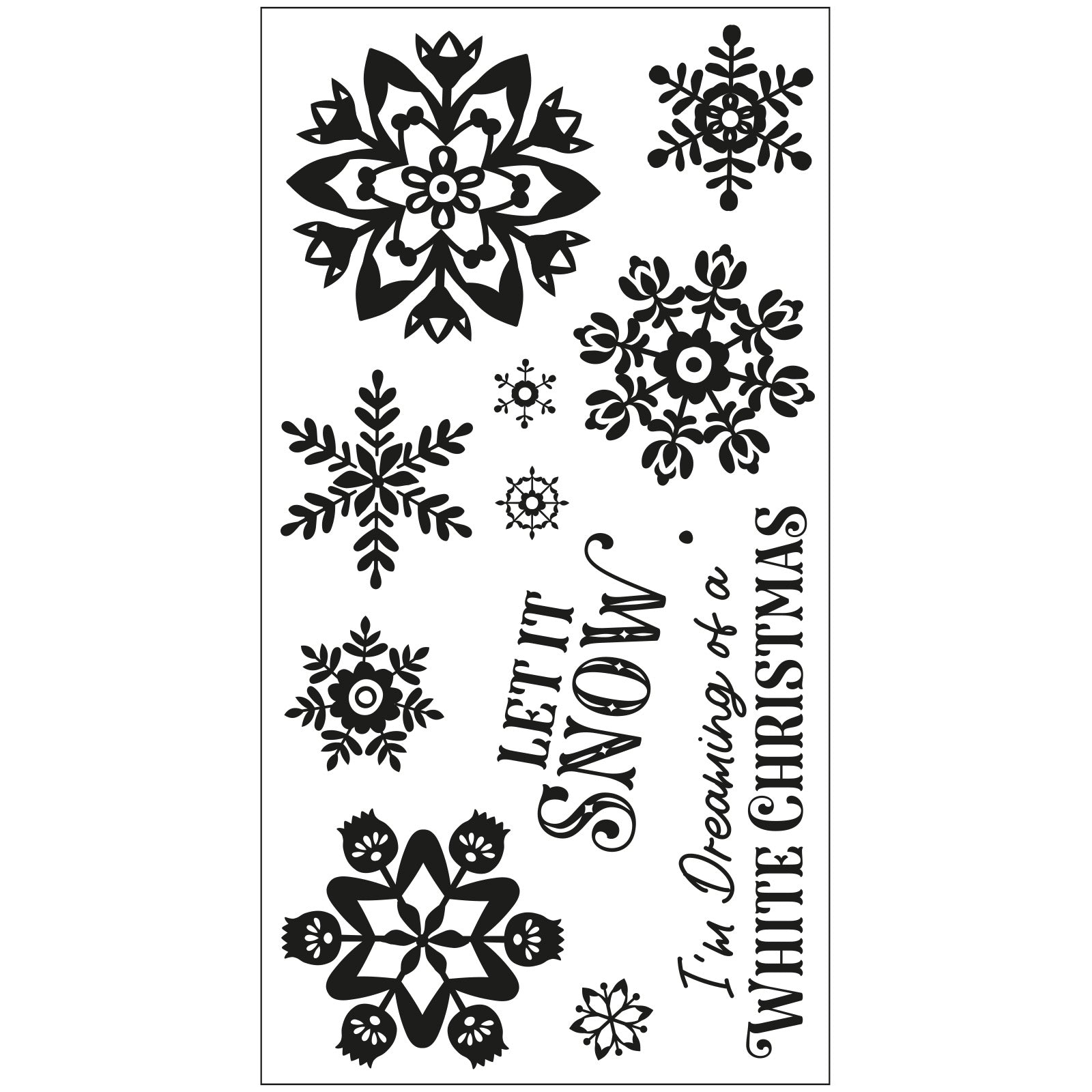 sizzix-clear-stamps-white-christmas-catherine-pooler-12tlg-schnee image 3
