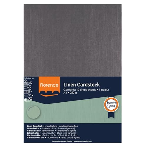 vaessen-creative-florence-tonkarton-leinen-anthracite-a4-10-blatt image 8