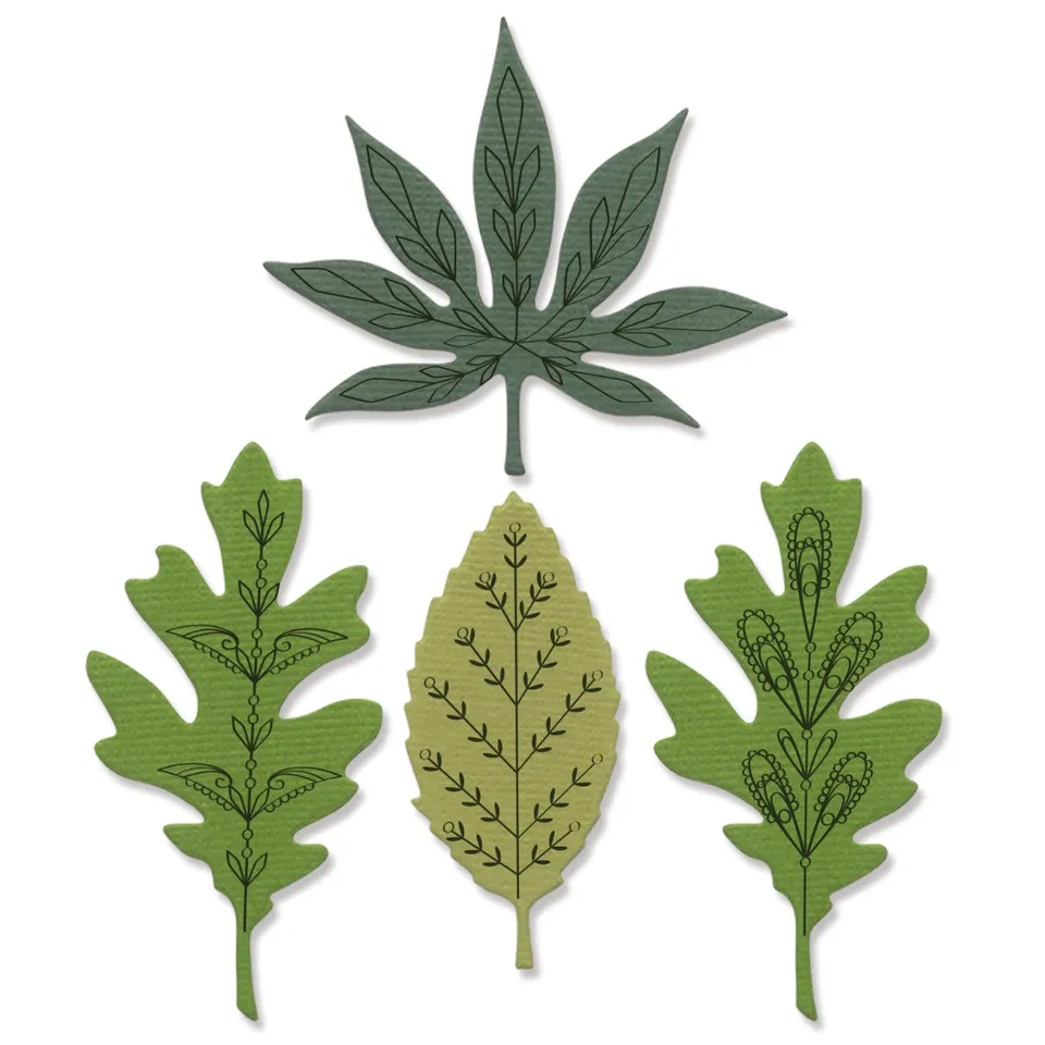 sizzix-framelits-decorative-leaves-stanzen-stempel-7er-set image 1