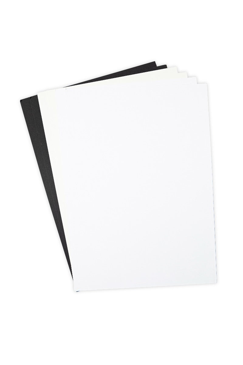 sizzix-surfacez-cardstock-papier-60-blatt-schwarz-wei-ivory image 1