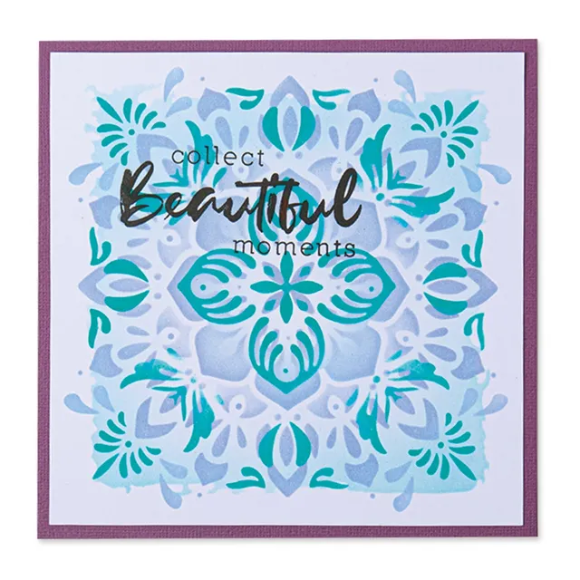 sizzix-layered-stencils-mosaic-flowers-schablonen-4-tlg-blume image 1