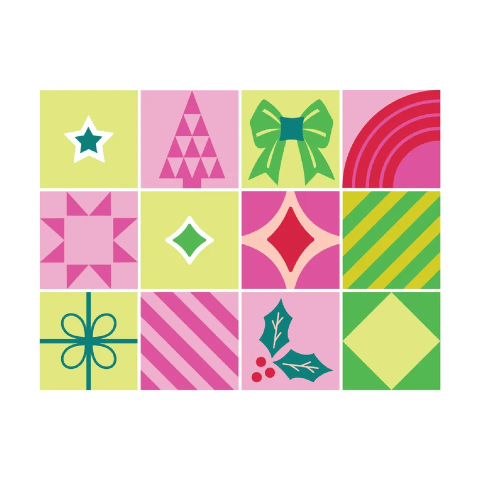 sizzix-clear-stamps-holiday-in-the-square-stempelset-18tlg-muster image 1