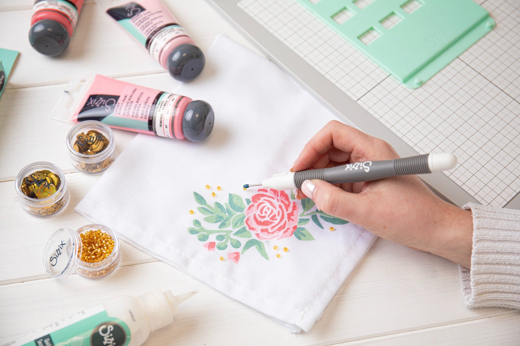 sizzix-layered-stencils-floral-borders-schablonen-4tlg-blumen image 6