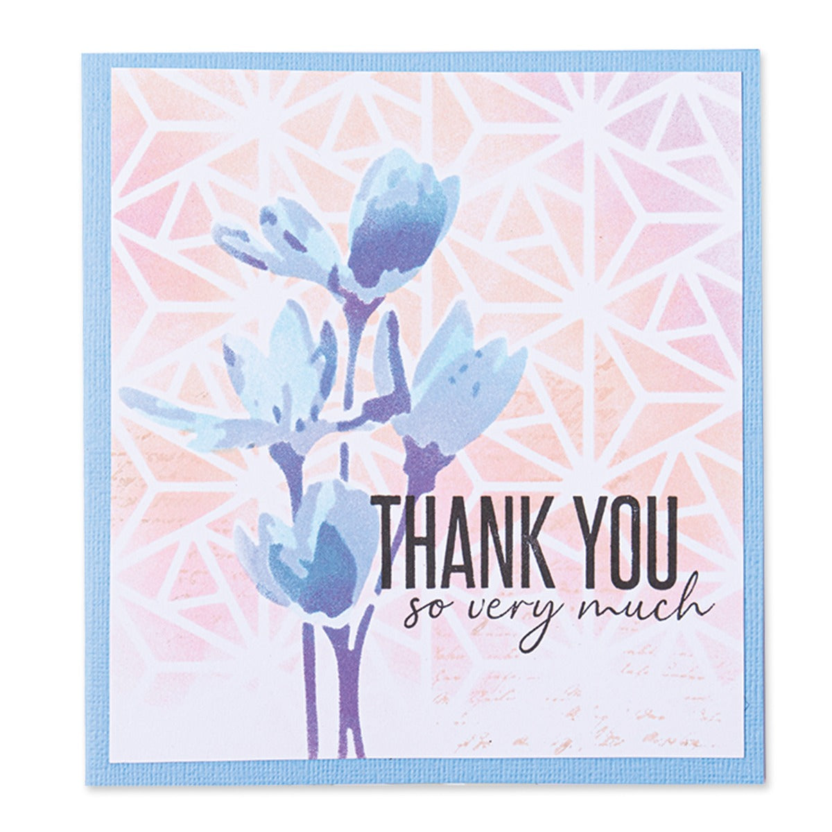 sizzix-layered-stencils-geo-flowers-schablonen-4tlg-blumen image 1