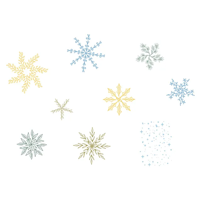 sizzix-clear-stamps-let-it-snow-stempel-9tlg-schneeflocken image 1