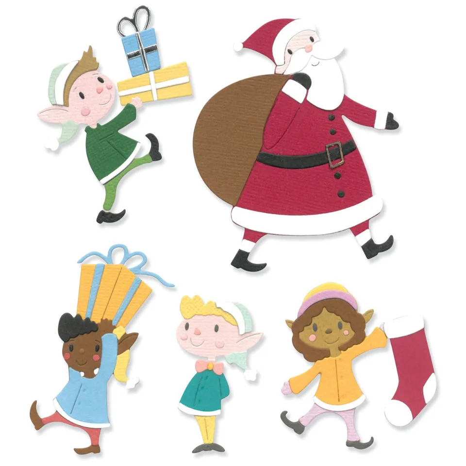 sizzix-thinlits-santa-elves-stanzformen-10er-weihnachten image 1