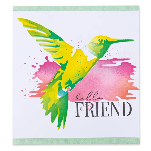 sizzix-layered-stencils-hummingbird-schablone-4tlg-kolibri image 1
