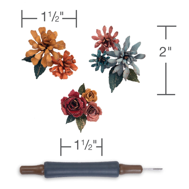 sizzix-thinlits-stanzschablonen-tiny-tattered-florals-15tlg-blumen image 2